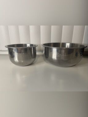 WEST BEND Bowl Master Stainless Steel Nesting Mixing Bowl Set 3.5, 1.5, Vintage